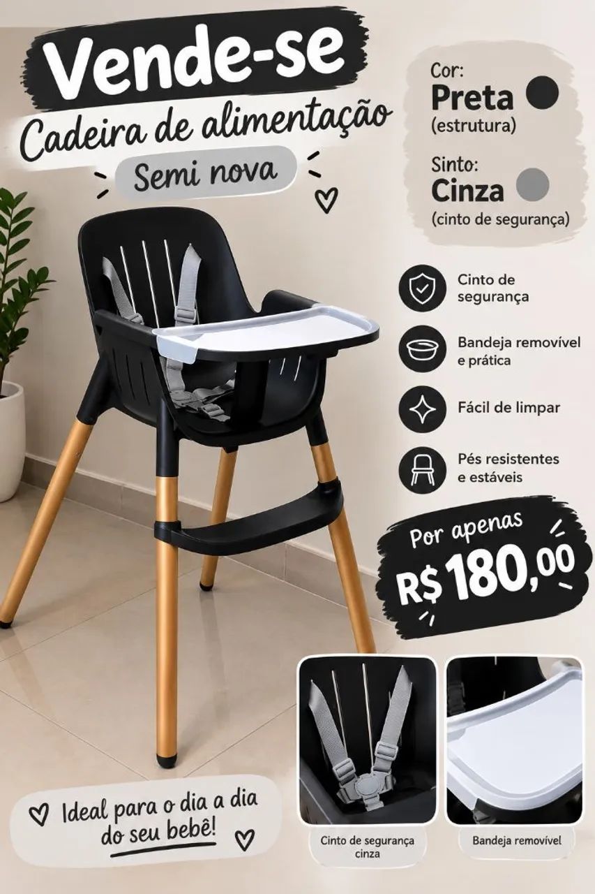 Cadeira alimentação para bebê - Foto 2