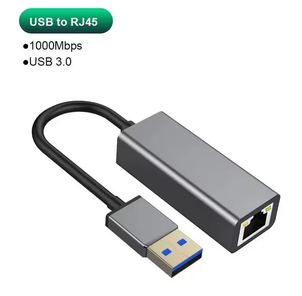 Adaptador Ethernet RJ 45 1000Mbps USB 3.0 RJ45 