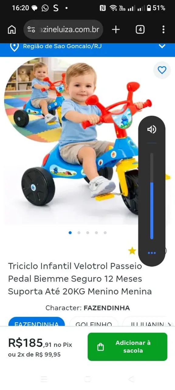 Triciclo infantil 