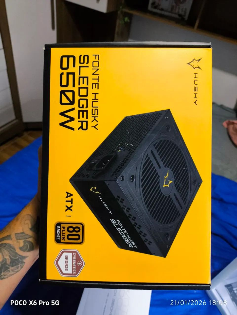 Fonte Husky 650w 80 plus