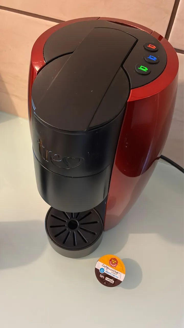 Cafeteira três corações vermelha  - Foto 4