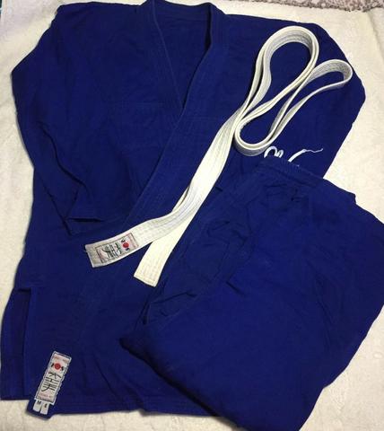 Kimono juvenil 100% algodão + faixa branca