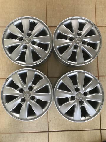 Kit 4 rodas alumínio originais novos hb20