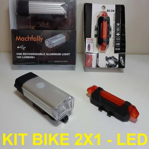 Kit de Iluminação para Bike ( Recarregavel ) Led