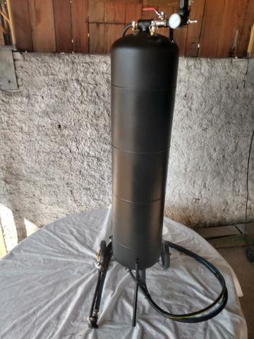 Máquina De Jato Areia Espigão Inox - Seco E Úmido 130 Kg