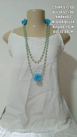 Look completo blusa+colar
