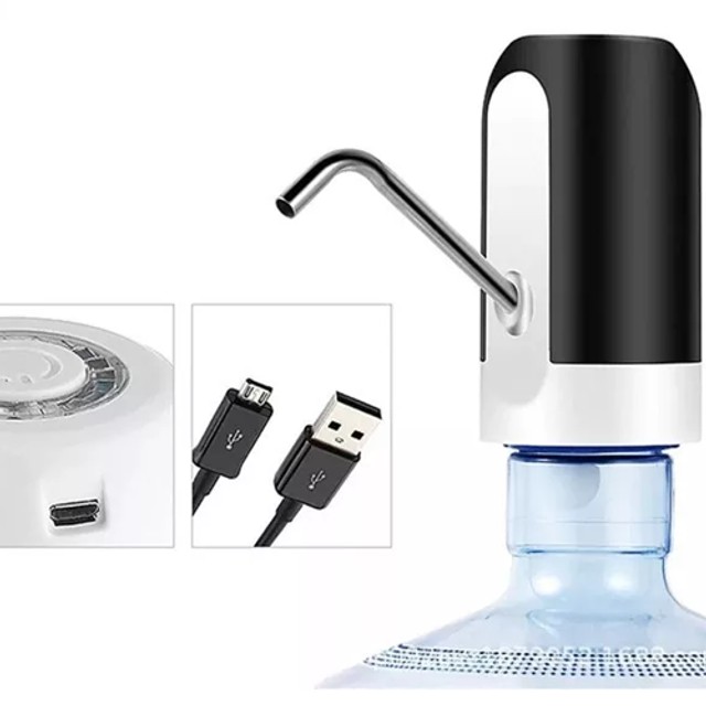 Bomba Elétrica Para Galão de Água Bebedouro Recarregável Usb - 654 - Foto 4
