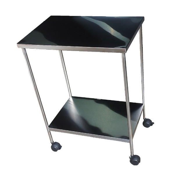 Mesa Auxiliar Em Aço Inox 40x60x80cm
