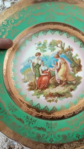 Prato decorativo de porcelana DP541 - 24cm (no estado) - Foto 4