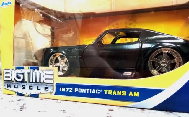 1972 Pontiac Firebird Trans Am, Black - Jada Toys Bigtime Muscle 1/24 Diecast Model - Foto 5