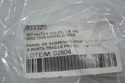 Moldura Maçaneta Traseira Lado Esquerdo Peugeot 307 2009 - Foto 4