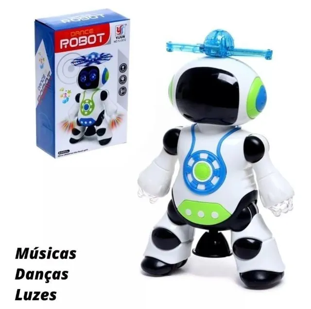 Brinquedo Infantil Robô Rock Dançarino Luz e Som Face Digital