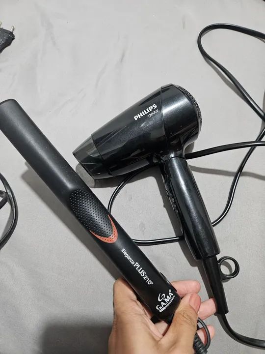Prancha de cabelo GAMAplus 210° Secador de Cabelo Philips 1200W - Foto 5