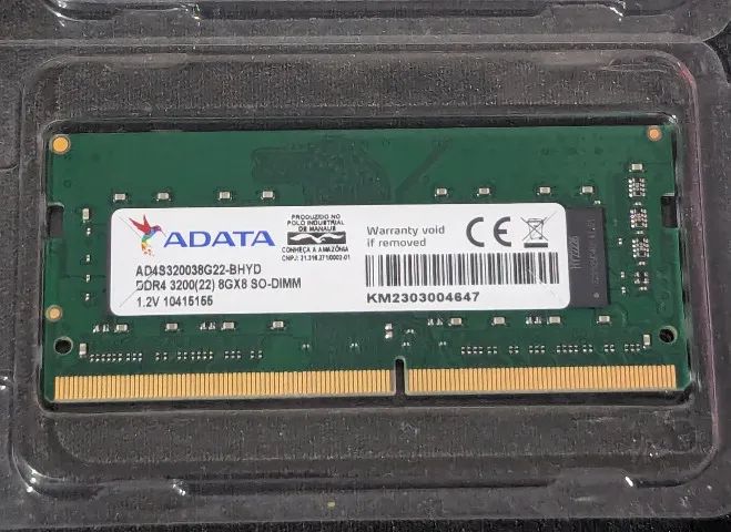 Pente Memória Ram Adata 8GB Ddr4 3200Mhz Notebook