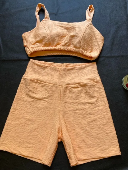 Conjunto de Top e Shorts para Treino - Rosa Pink
