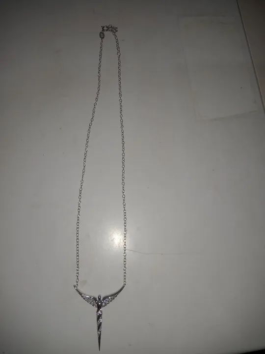 Cordão de prata Starling silver anjo  - Foto 3
