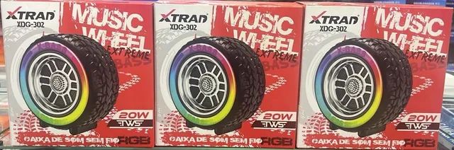 Caixa Som Roda Pneu Carro Portátil Bluetooth Potente - Foto 2