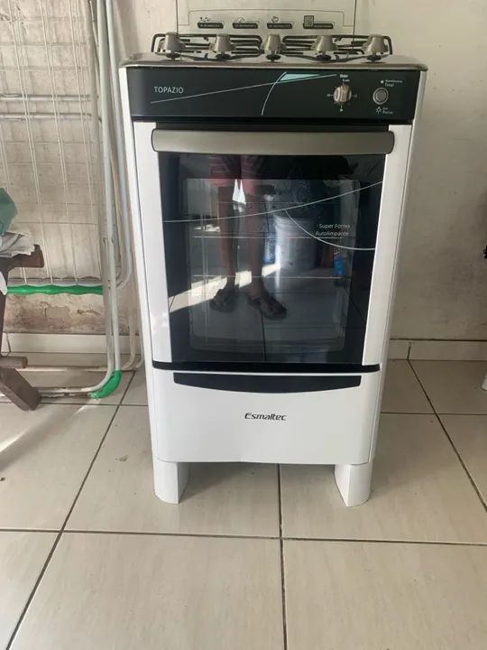 Fogão a Gás Esmaltec Topazio 4 Bocas Branco - Foto 2