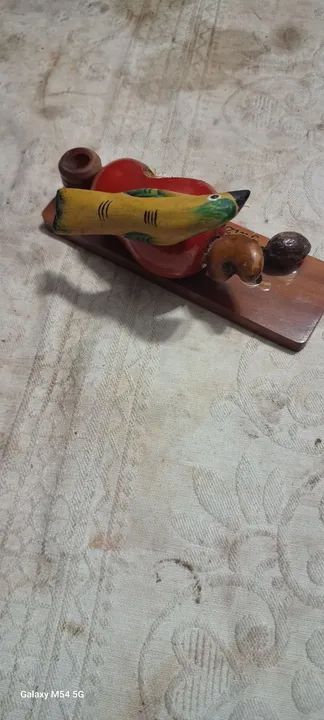 Decoração de madeira com pássaro e ovo - Foto 4