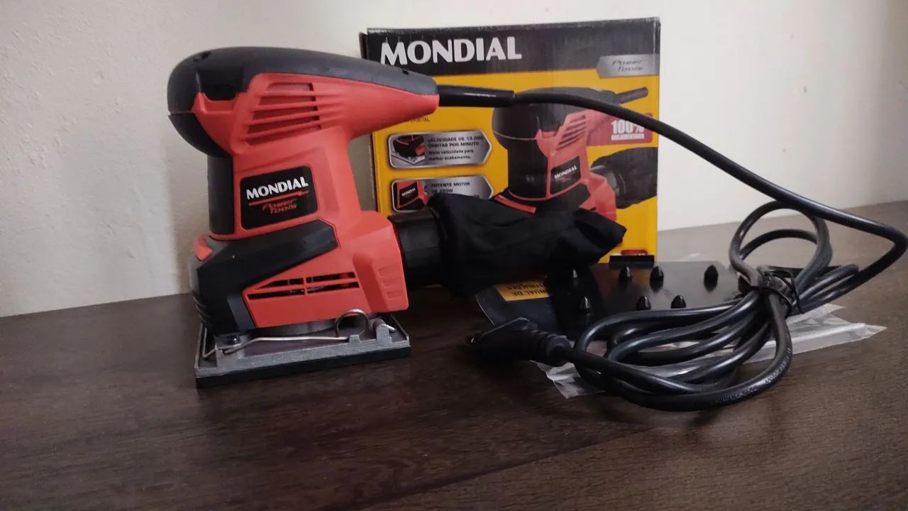 Lixadeira orbital 1/4 de lixa MONDIAL nova e lacrada