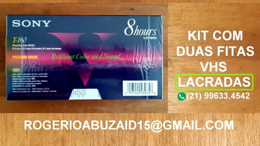 Fitas VHS Sony T 160 - lacradas -  kit com duas peças  - Foto 3