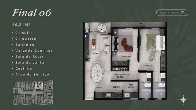 Apartamento em Intermares com 2 quartos, sendo 1 suíte. - Foto 3