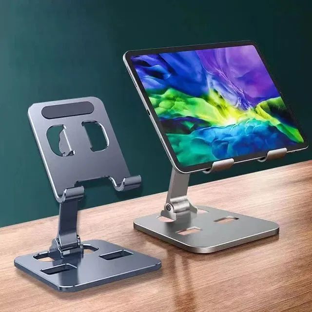 Suporte de smarphone e tablet móvel dobrável de alumínio ajustável - Foto 2