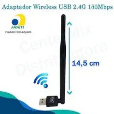 Adaptador Wifi Com Antena USB 150mbps Kp-aw156 Knup 0756 d627