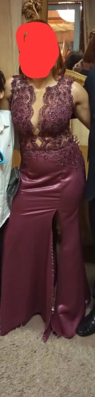 Vestido sereia vinho - Foto 3