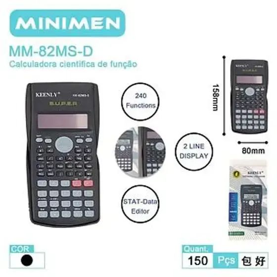 Calculadora Científica Com 240 Funções MINIMEN MM-82-MS-D