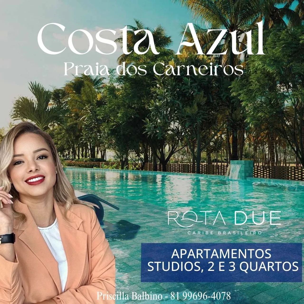Flats na Praia dos carneiros | Resort Costa Azul | Studio Garden 43m² | Lazer e alta renta