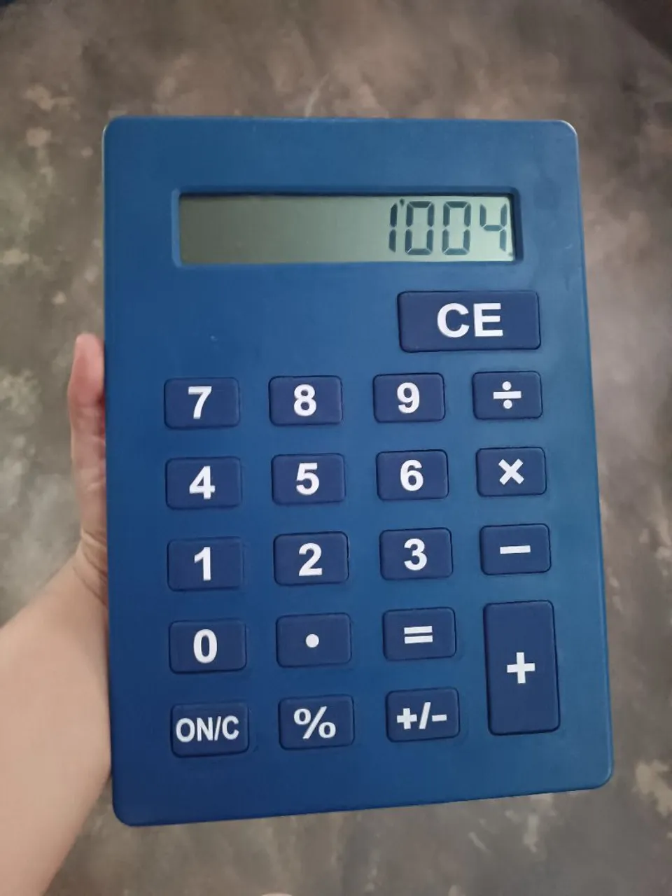 Calculadora Grande Simples Azul