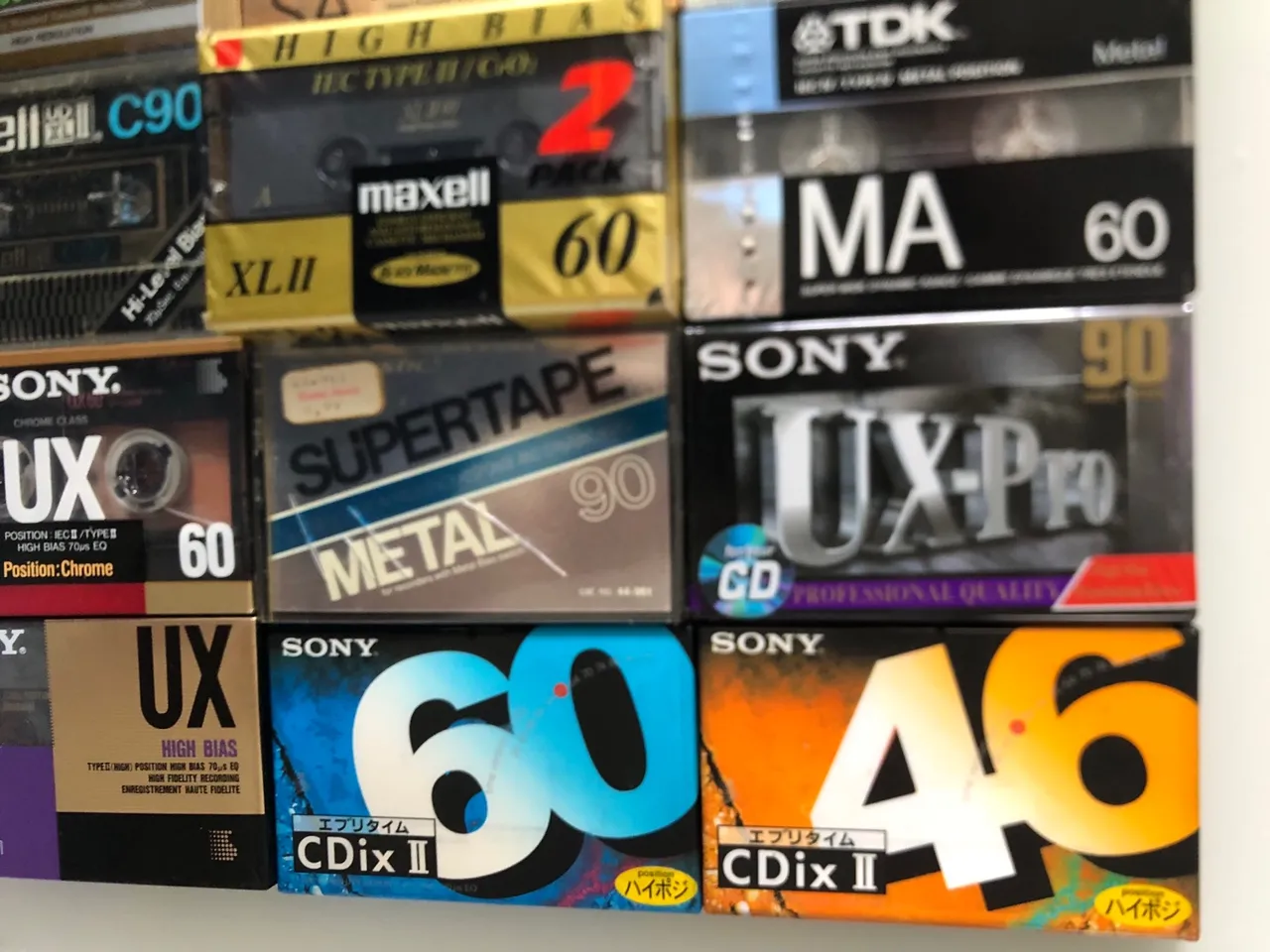 Fitas k7 cassete novas e Lacradas - Sony, Maxell, TDK - 90, 60 e 46 minutos
