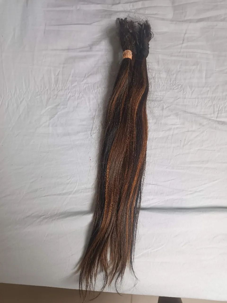 Cabelo natural liso Castanho com Mechas - Foto 4