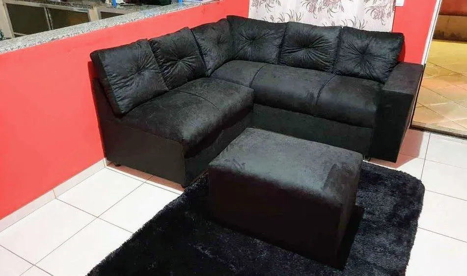 Sofá de Canto Preto - Novo! Direto da fábrica