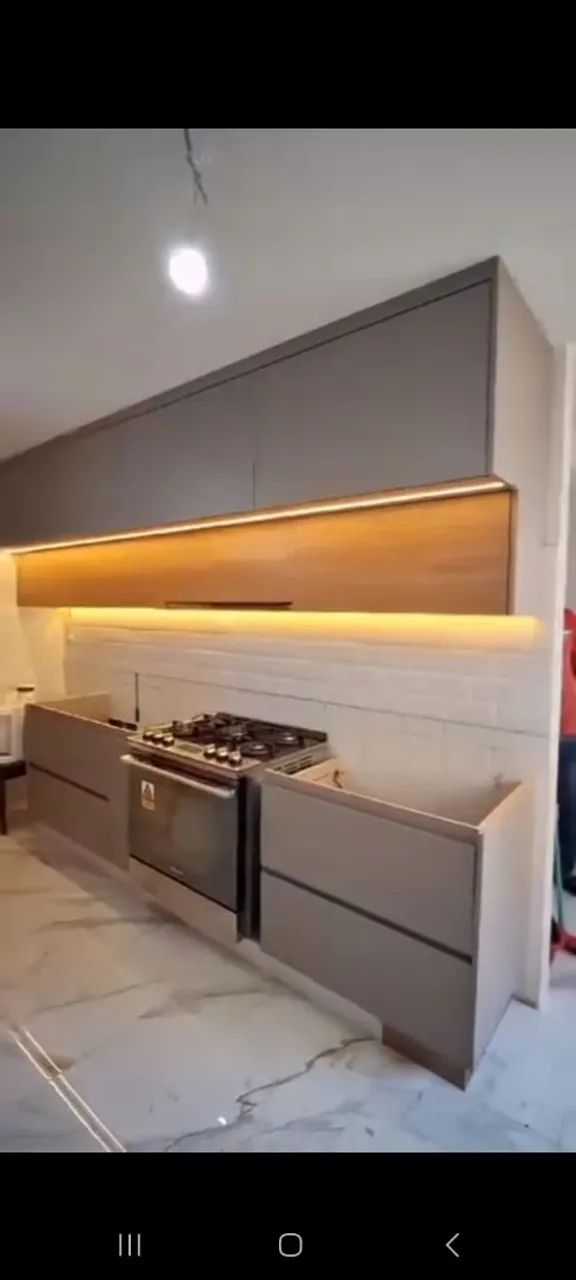 Armários de cozinha planejados modernos