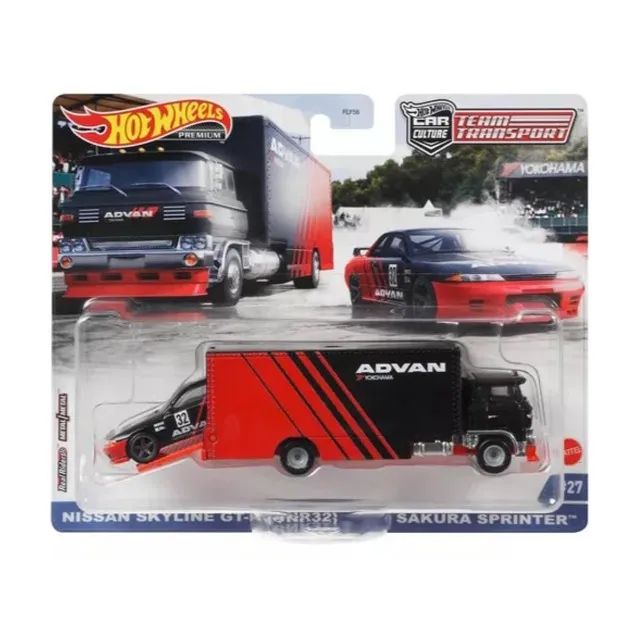 Hot Wheels - Team Transport: Nissan Skyline GT-R BNR32 Advan #27