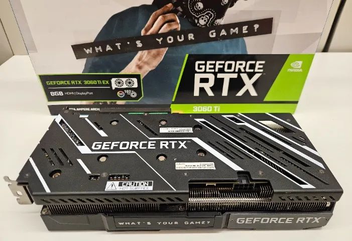 Placa de vídeo Galax RTX 3060 Ti 8GB EX Dual Fan LED Top! Na caixa! - Foto 6