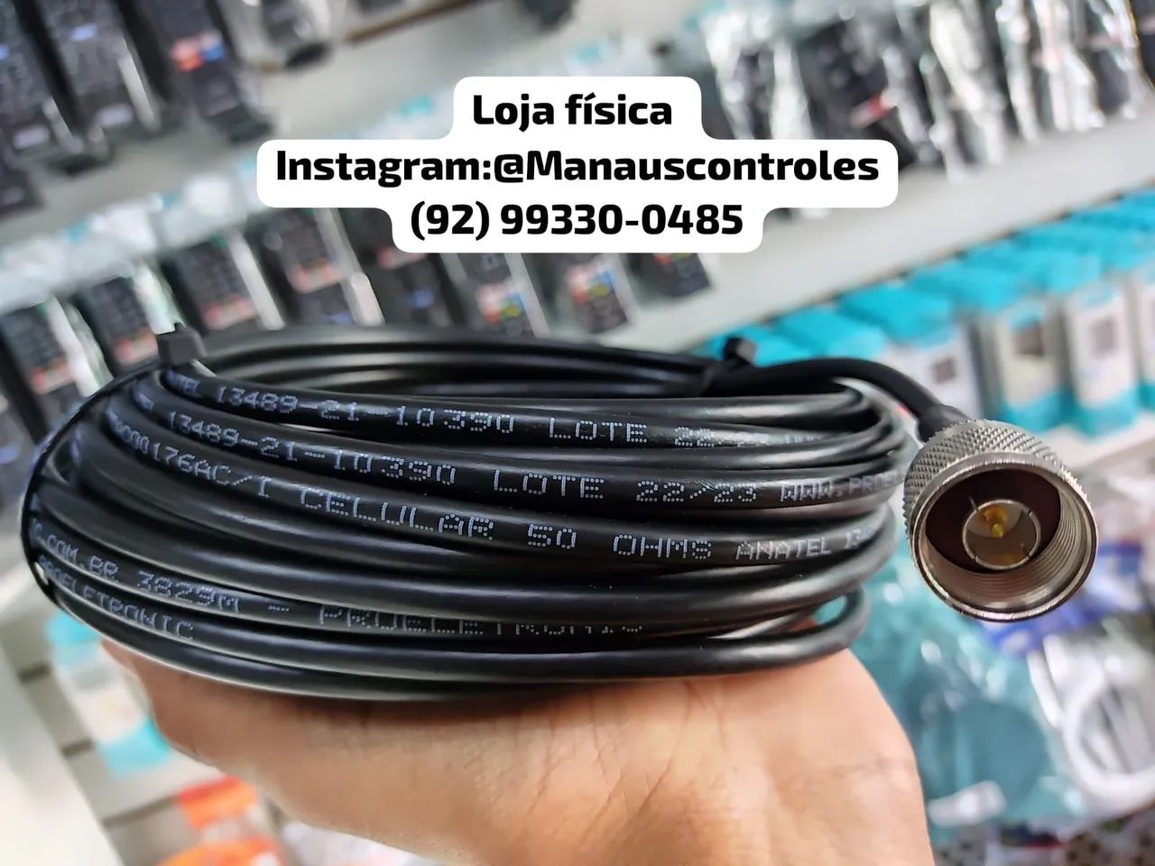 Cabo para telefone rural 15 metros 