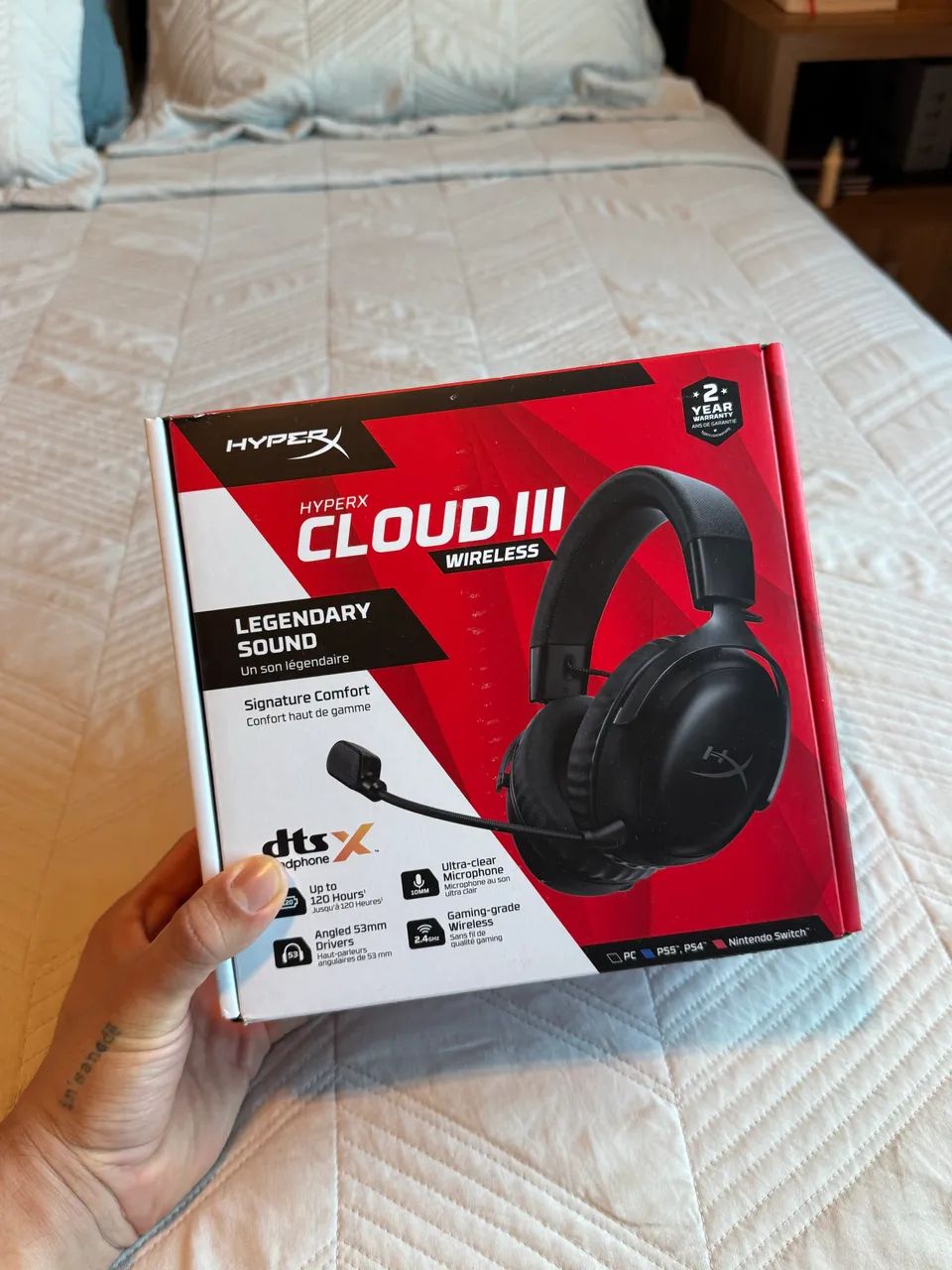 Headset HyperX Cloud 3 Wireless SEM FIO