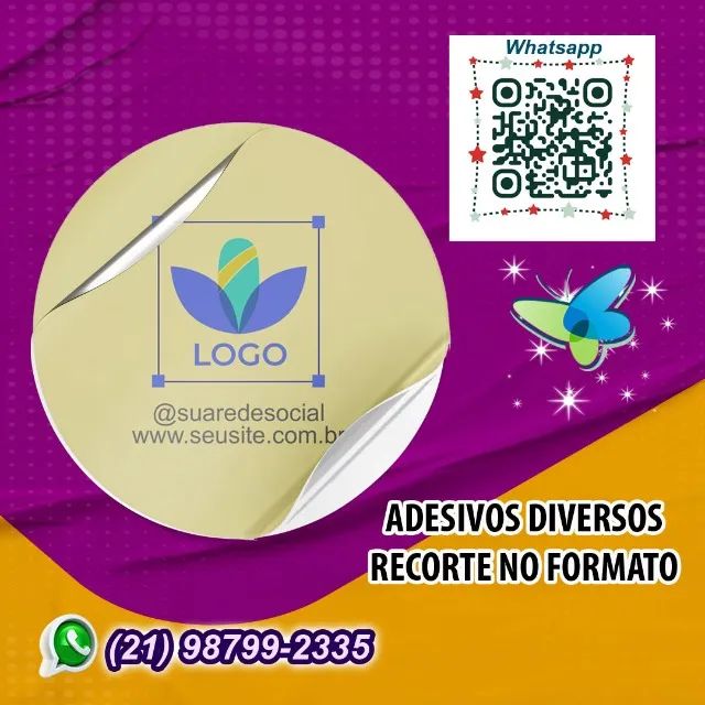 Comunicação visual, cartões, wind banner, folders, cartão, adesivos - Foto 4