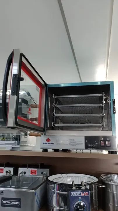 Forno Convecção Turbo Elétrico Vermelho - Progás - Sadi - Foto 2
