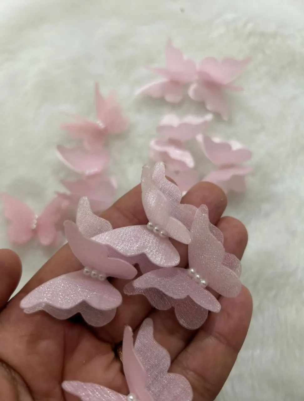 Dupla de Borboleta em Organza para Ornamentação  - Foto 5