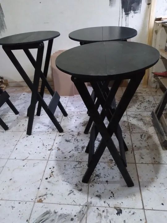 Bistro  Dobrável Preta - Foto 2
