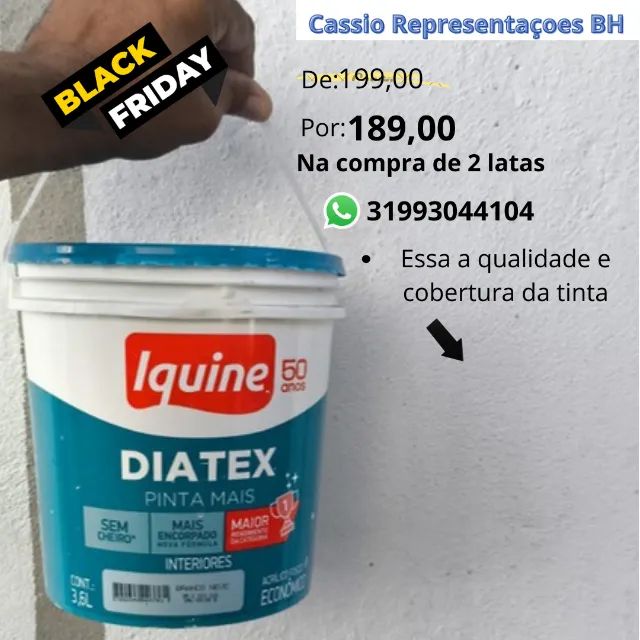 Tinta Iquine Toque Aveludado - Promoção para 2 Latas  - Entrega imediata