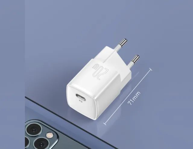 Carregador Baseus 20w tipo C Iphone 15 e outros