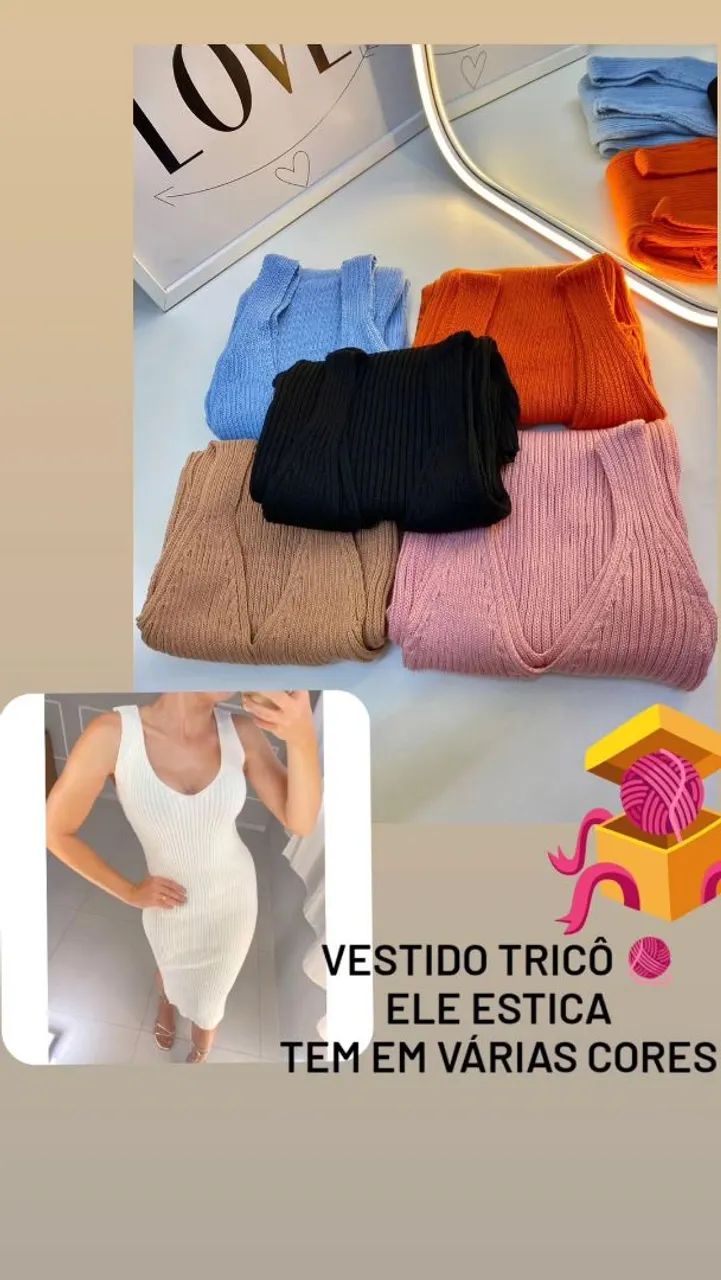Vestido Trico - Várias Cores