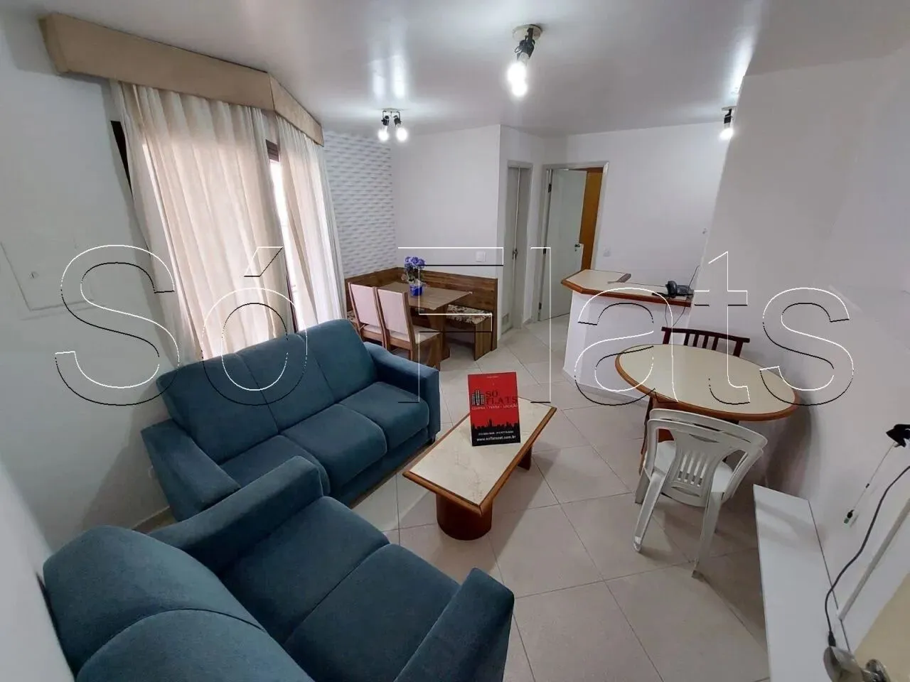 Flat para locação no Personal contendo 42m², 1 dormitório e 1 vaga de garagem.