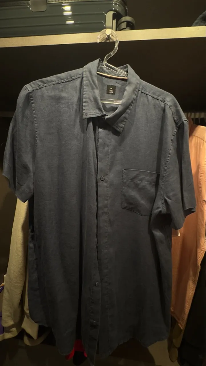 Camisa de Linho Azul Osklen