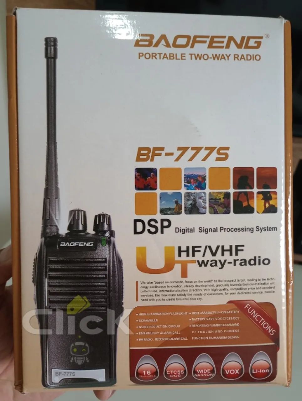 Kit 2 Rádio Comunicador Walkie-Talkies Baofeng 777s 16Ch 12km com Fone - Foto 4